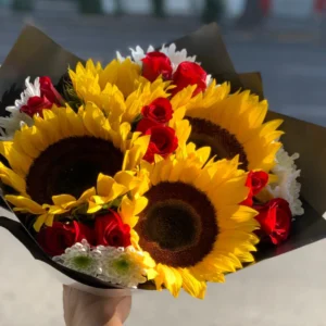 Ramo Girasol Rosa Margarita